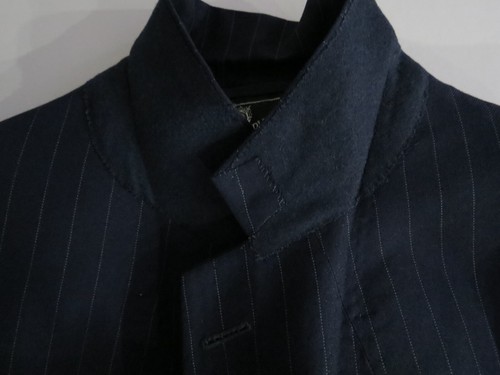 Henry Poole Savile Row London Navy blue white dotted stripe bespoke suit 46 R - Picture 9 of 24