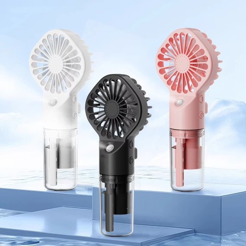 Portable Spray Mist Fan Mini Hand-held Desk Cooler 4 Speed USB Rechargeable - Picture 4 of 18