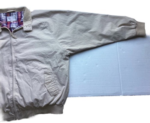 Vintage Fox Fire Tan/ Inner Plaid Golfer Jacket Size XXL -Full Zip-with Pockets - Picture 11 of 18