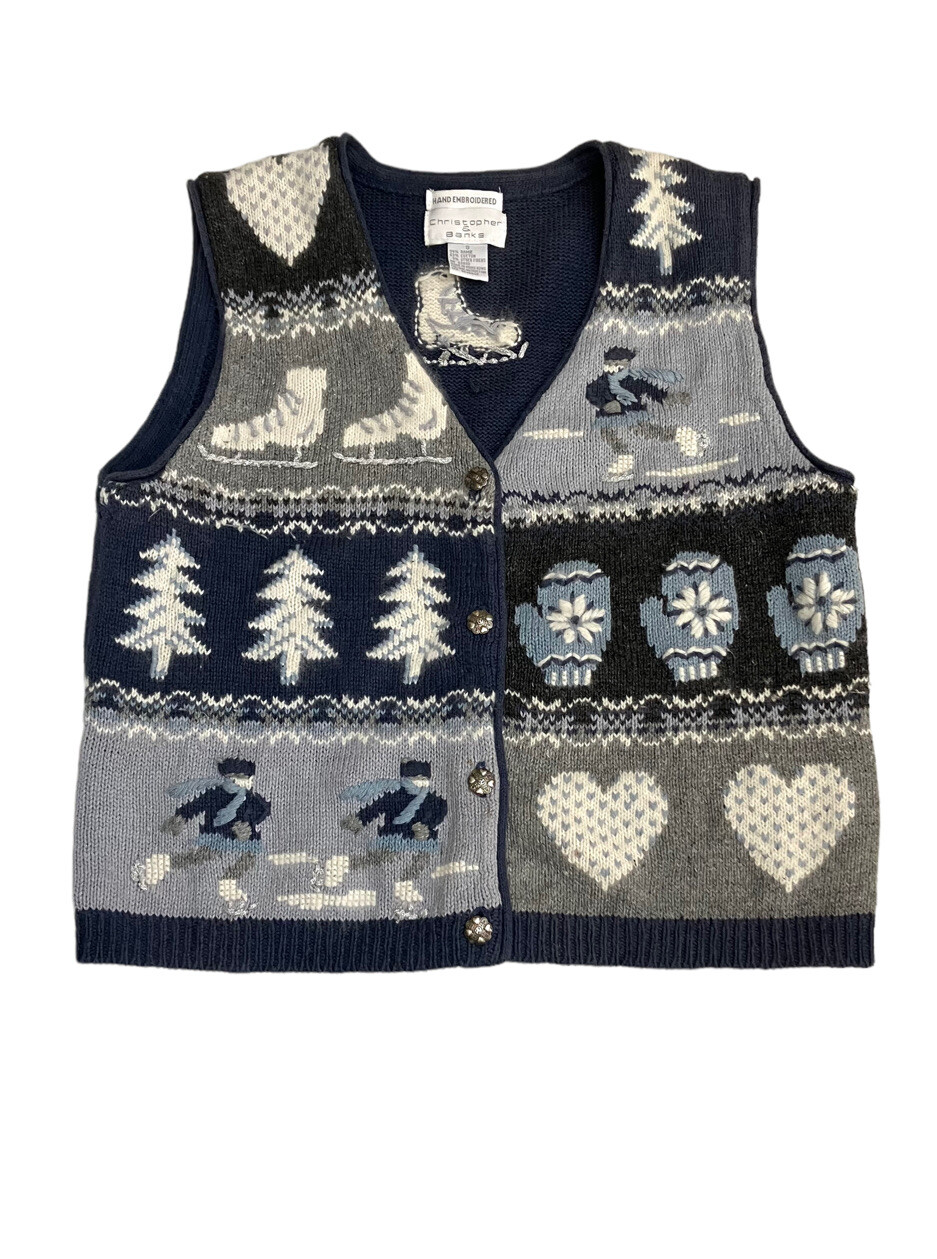 Christopher Banks Sweater Vest Women's Ugly Sweater S… Gem