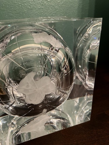 Vintage Mid-Century Lucite Globe In Cube - Ice Bucket - Picture 22 of 24