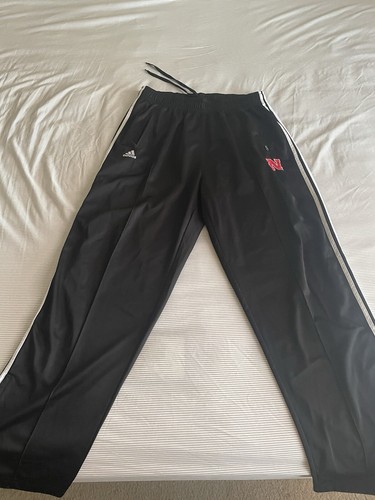 Nebraska Huskers Joggers Men 2XL 2TG Adidas Fleece Sweatpants Tall Excellent