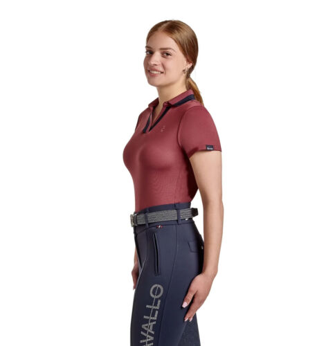 Cavallo Ladies Deja Polo Shirt - Dark Raspberry - Picture 3 of 3