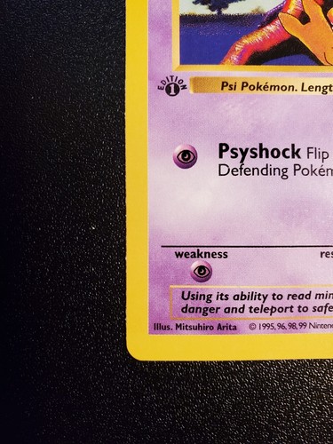 Pokémon TCG Abra Base Set Shadowless 43/102 Regular 1st Edition Common MINT - Afbeelding 5 van 10