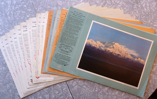 Chevron Standard Oil "Chevron Trail" Scenic Color Art Print Lot of 40 EXCELLENT!