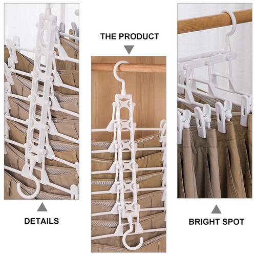 Multifunctional Trouser Stand Man Multilayers Pants Hanger Plastic Hangers - Picture 8 of 12