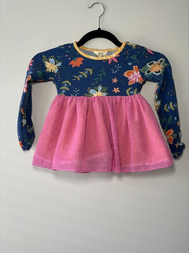 Matilda Jane QUIET CONTEMPLATION Top Size 4 Girls Swiss Dot Floral Make Believe - Picture 2 of 9