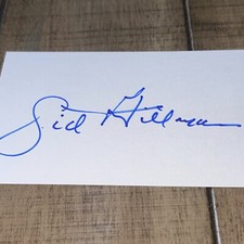 Pro Football Hall Of Famer Sid Gillman Autographed Signed 3x5 Index Card