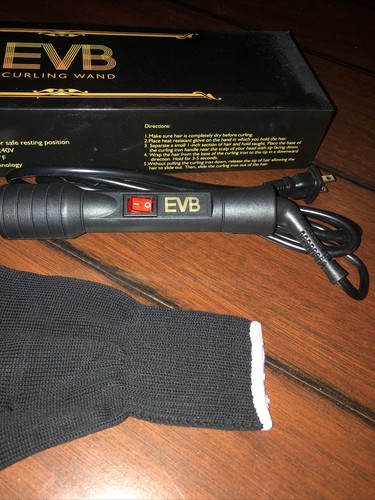 Varita de plancha para rizar el cabello EVB CERÁMICA con guante e instrucciones - Imagen 7 de 9