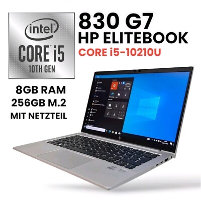 NOTEBOOK HP ELITEBOOK 830 G7 INTEL CORE i5-10210U/8GB RAM/256GB M