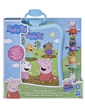 Peppa Pigs Adventures Peppa's Carry-Along Friends Case With Four Figures NEW