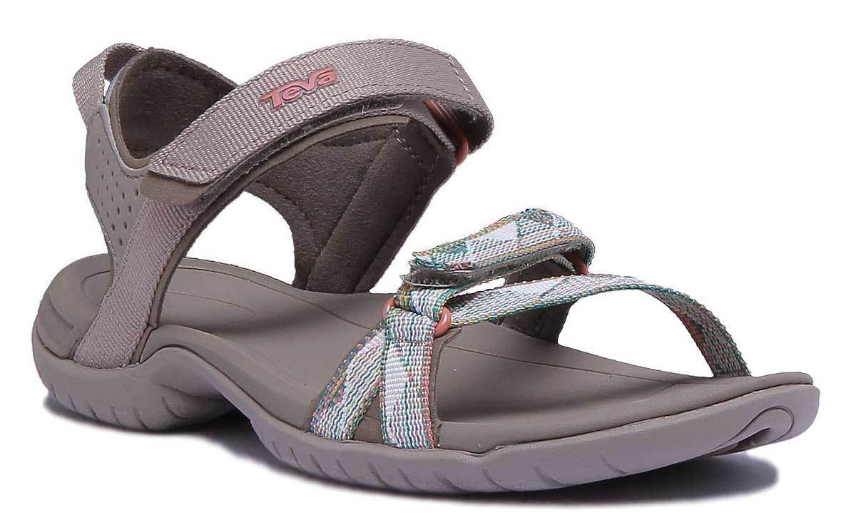 Teva llegado Mujer Otros Sandalias De Tela Marrón Topo Multi Tiras Talla Teva llegado Mujer Otros Sandalias De Tela Marrón Topo Multi Tiras Talla