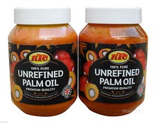 2 x KTC Unrefined Palm Oil 500 ml Edible Mainly used for Asian African Cooking