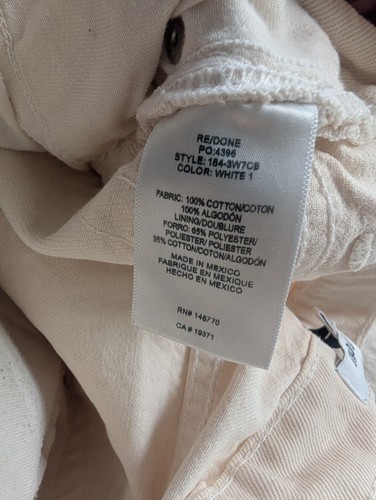 Re/done Originals 70s Crop Boot in Vintage White Jeans Size 24 Off White - Bild 14 von 16