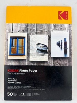 Original Kodak A4 Premium Hochglanz Fotopapier, 180 GSM 50 Blatt (5740-094)