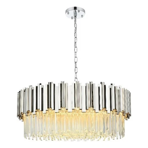 Elegant Lighting Willow 32" Chandelier in Chrome - Picture 1 of 8