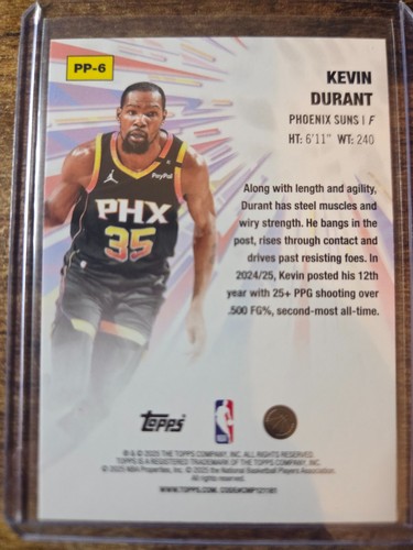 2025-26 Topps Kevin Durant Power Players #PP-6 Phoenix Suns - Picture 2 of 2