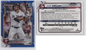 2021 Bowman Chrome Blue Refractor /150 Alex Kirilloff #3 Rookie RC