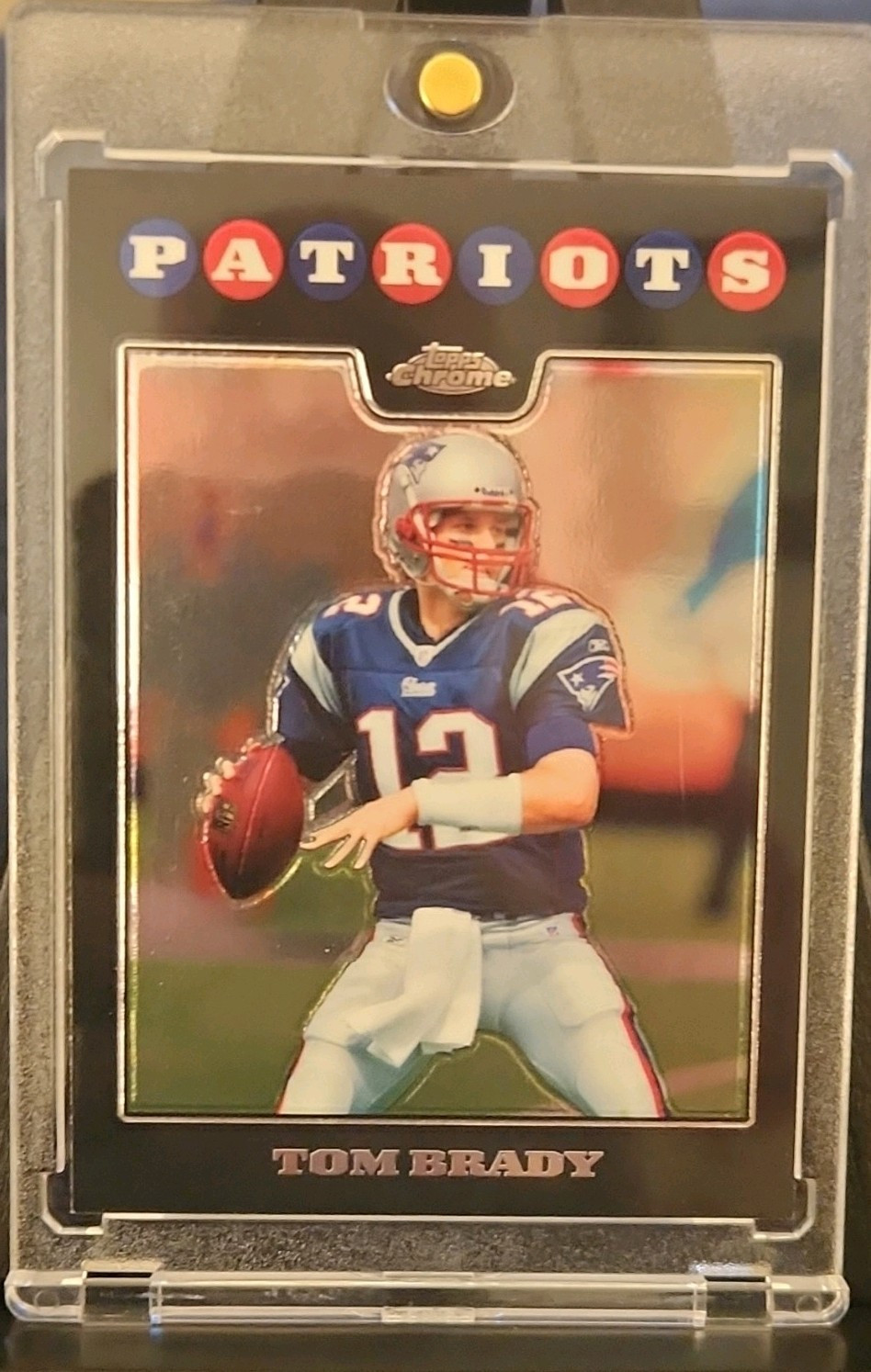 Topps 2008 Chrome Refractor Tom Brady #TC3 New England Patriots