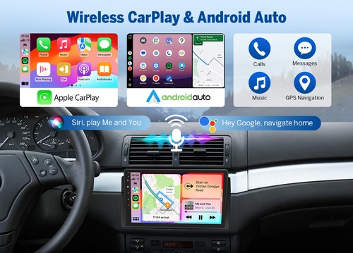Android 14 Apple Carplay Car Stereo Radio GPS For BMW E46 M3 318/320/325/330/335 - Picture 8 of 22