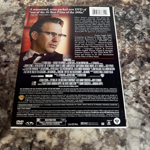 JFK (DVD, 1997, Extended Directors Cut) Kevin Costner, Tommy Lee Jones Slipcover - Bild 5 von 5