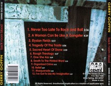 GERRY GOFFIN - BACK ROOM BLOOD NEW CD GERRY GOFFIN - BACK ROOM BLOOD NEW CD