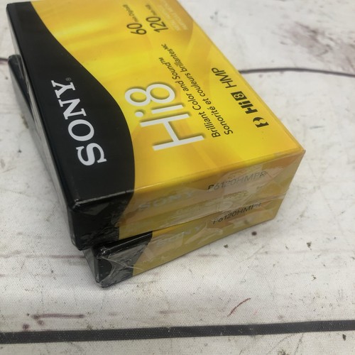 Sony Hi8 Digital Video Cassette Tape 2 Pack Tapes New Sealed P6120HMPR Yellow Pk - Picture 4 of 6