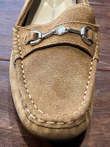Isaac Mizrahi Annie Live Beige Suede Women's 8 M Slip On Moccasins Loafer Shoes - Picture 5 of 13