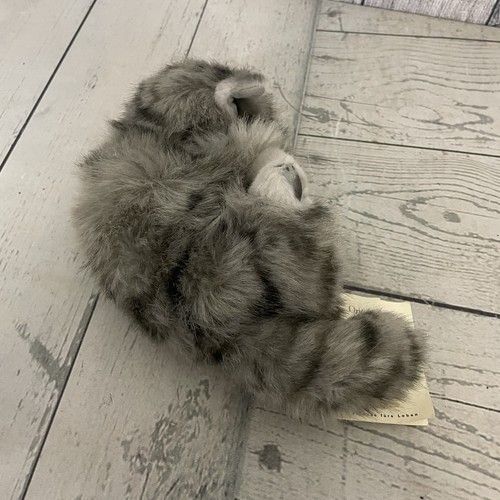 NWT Vintage 90's STEIFF Sleeping Laying Playing Grey Tabby Cat Minka 074899 - Picture 2 of 14