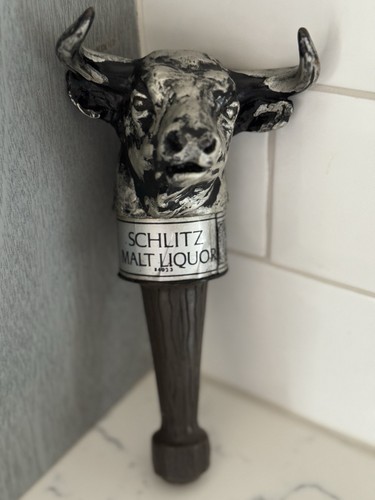 Schlitz Malz Bier Schnaps Zapfhahn Bullengriff Bierzapfhahn