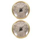 2pcs Indoor Outdoor Thermometer: Weather Dial Thermometer - Decorative Round