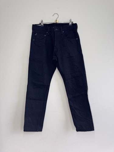 Pantalones de mezclilla ONI 622ZR-BK Secret negros con ribete de 20 oz talla 30 Japón calce cónico relajado - Imagen 1 de 9