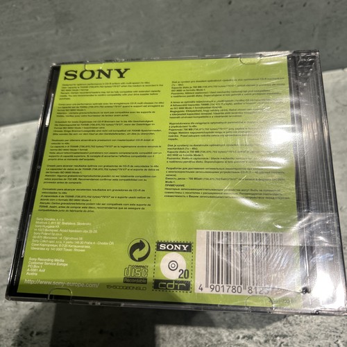 20 X Sony CD-R Blank CDs 1-48X Speed 700MB 80min  New Boxed - Picture 4 of 4