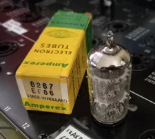 Amperex Bugle Boy EF86 6267 Vacuum Tube / Holland / Silver Mesh Plate / Tested