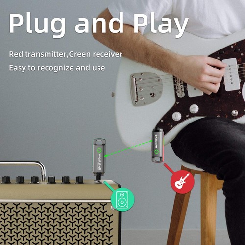 1 Key to Switch Wireless Guitar System Wireless Guitar Transmitter Receiver f... - Picture 3 of 6