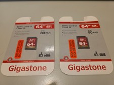 Gigastone 64GB SDXC Memory Card U1 Class 10 SDXC UHS-I High Speed Prime Series 2
