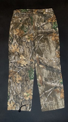 New Realtree Edge Camo Pants Mens Size 36x38L Cargo 6 Pockets Drawstring Legs - Picture 4 of 6