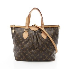 Louis Vuitton Brown Palermo Handbag Leather Monogram