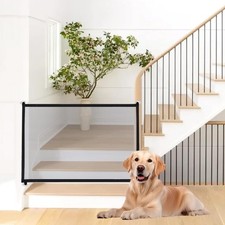 Dog Gates for Stairs Pets Screen Mesh Gate Retractable Dog Gates for Doorways...