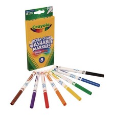 Crayola 587809 Fine Tip Ultra-Clean Washable Markers - Assorted (8/Set) New