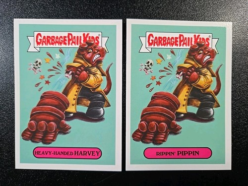 Hellboy Guillermo del Toro Ron Pearlman Spoof 2 Card Set Garbage Pail Kids - 第 1/2 張圖片