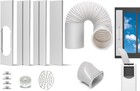 Portable AC Window Kit with Exhaust Hose, Air 59 Hose Set, White 