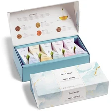 Wellbeing Organic Wellness Tea, Petite Presentation Box Tea Gift Set Sampler,...