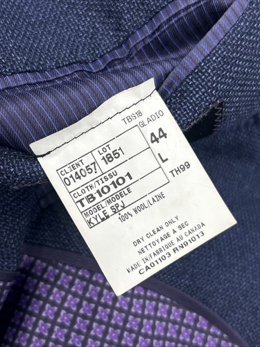 Ted Baker London Endurance Kyle SPJ Wool Preppy Navy Blue Blazer Men’s Size 44L - Imagen 12 de 15