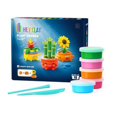 HEY CLAY Plant Friends Set &ndash; 15 Cans Air Dry Modeling Clay Kit for Kids with Fre