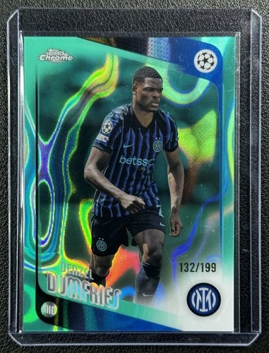 DENZEL DUMFRIES 2025-26 TOPPS CHROME UCC #145 AQUA LAVA REFRACTOR 132/199