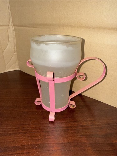 VINTAGE NEU WHEATON NULINE 60ER JAHRE SODA BRUNNEN MATTIERTE GLÄSER MIT HALTER - Bild 5 von 9