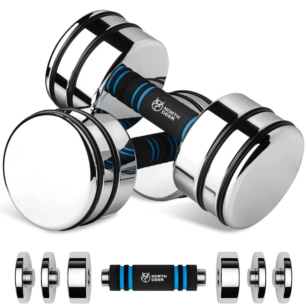 Dumbbells Set 10kg 5kg/7kg/8kg/10kg Dumbbell Adjustable with Foam Handle...
