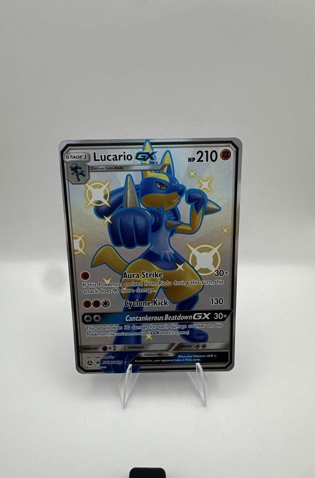 Lucario GX SV64/SV94 Hidden Fates: Shiny Vault Holo