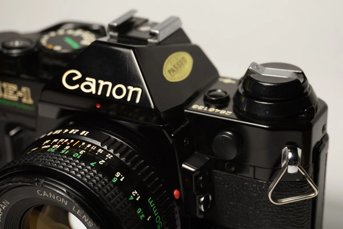 Canon AE-1 Program SLR 35mm Film Camera + New FD 50mm f/1.8 Lens (FILM TESTED)